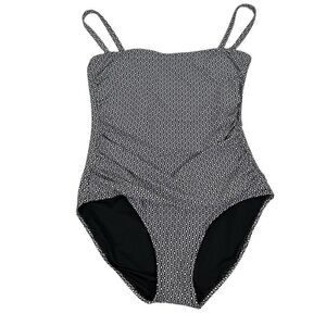 DKNY Womens Bandeau Removable Strap One Piece Swimsuit Size XXL